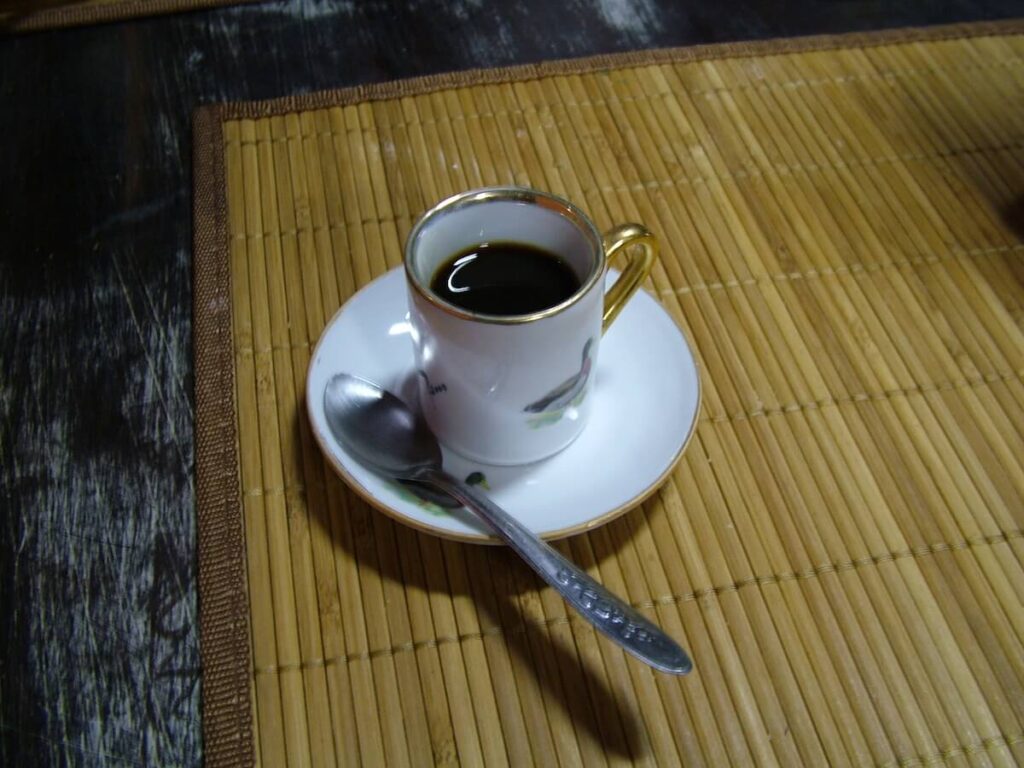 small cup of Brazilian coffee