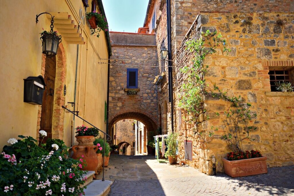medieval hamlet of Bibbona in Livorno, Tuscany Italy