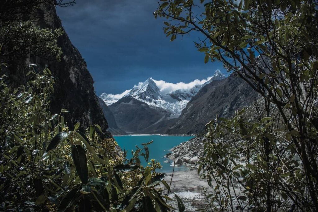 Peaks and lake near Huaraz
