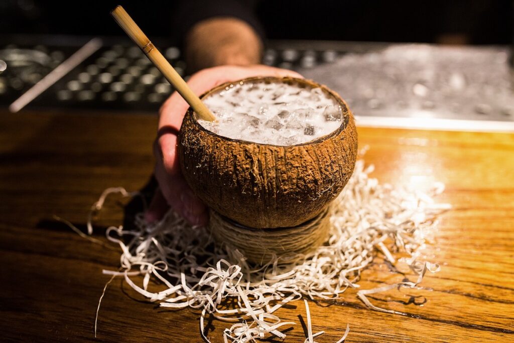 Coconut cocktail at brukbar