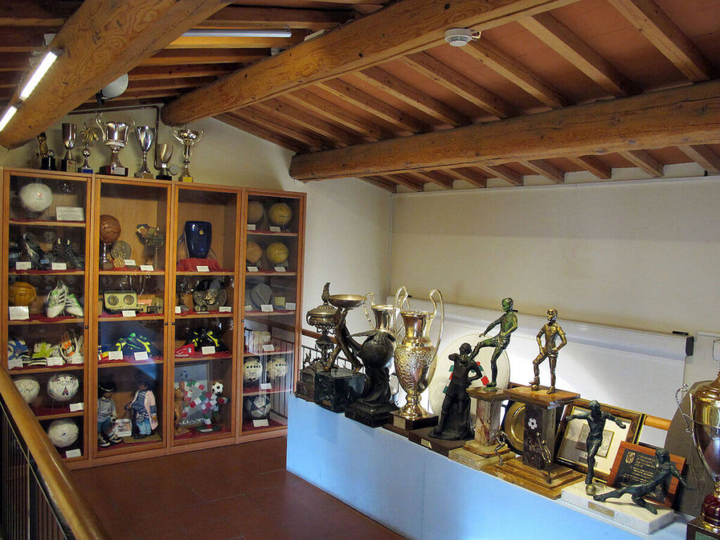 trophy room in Soccer Museum