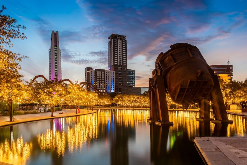 Sunset at Fundidora Park, located in Monterrey.