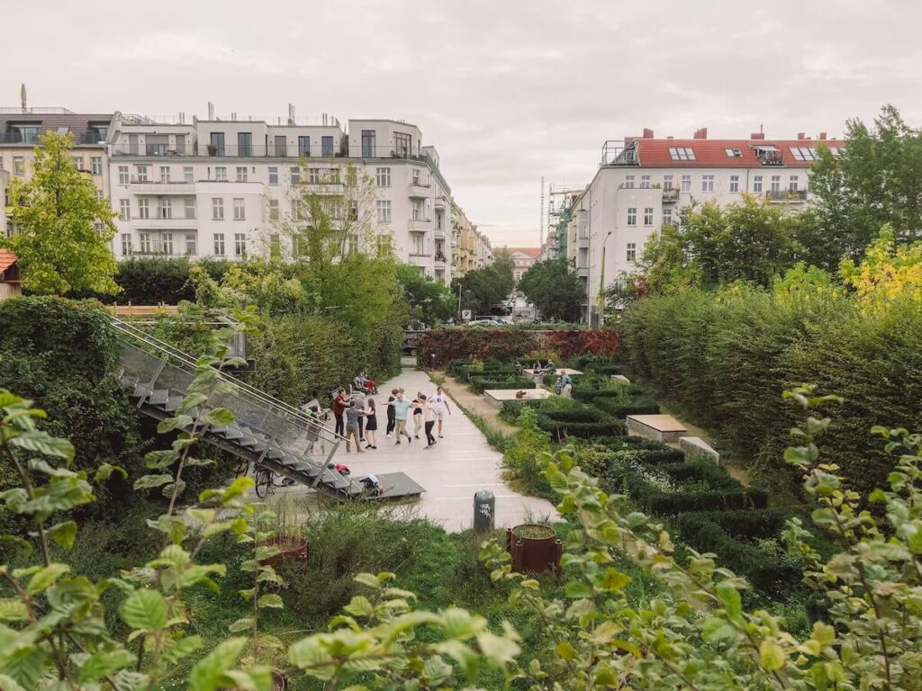 people dancing in Mauerpark in Berlin