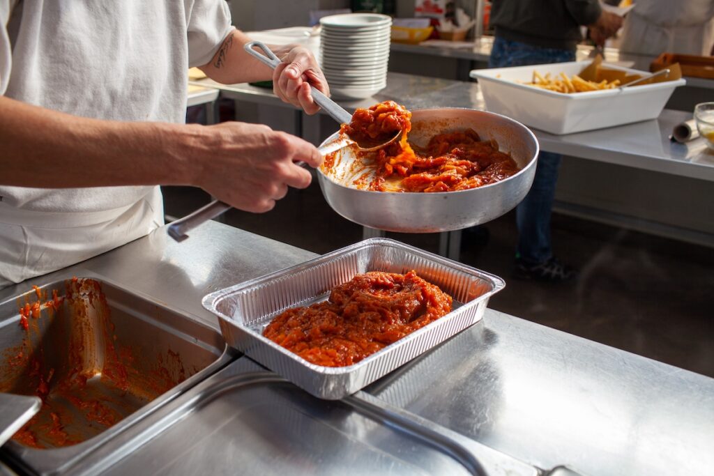 preparing bolognese sauce