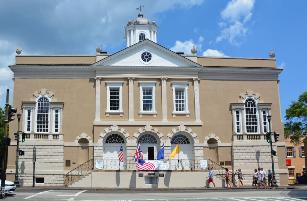 Old Exchange & Provost Dungeon or Custom House, and The Exchange, is a historic building