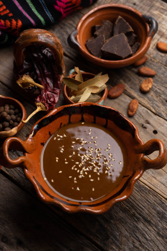 Traditional Mexican mole sauce