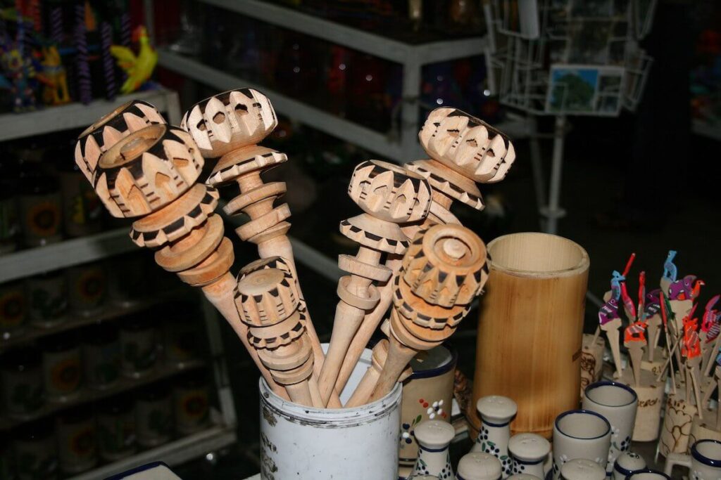 Molinillos for sale in Oaxaca, Mexico