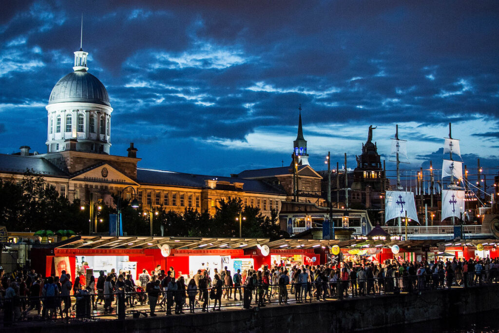 Montreal at night on Canada Day
