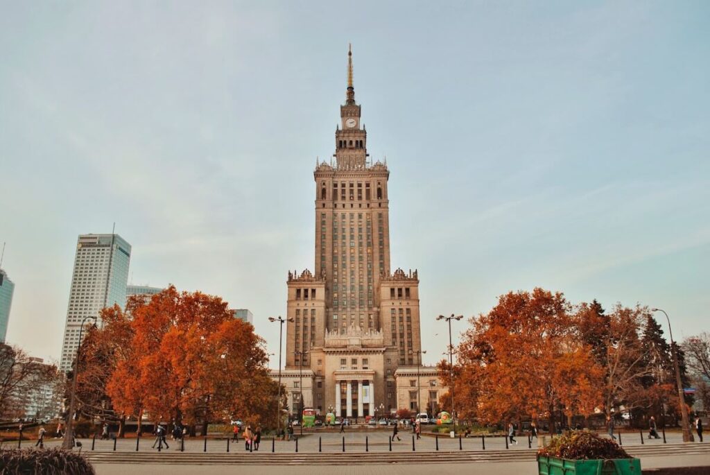 Palace of Culture and Science skyscraper in Warsaw