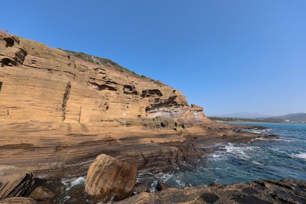 seashore cliffs at Yongmeori Coast