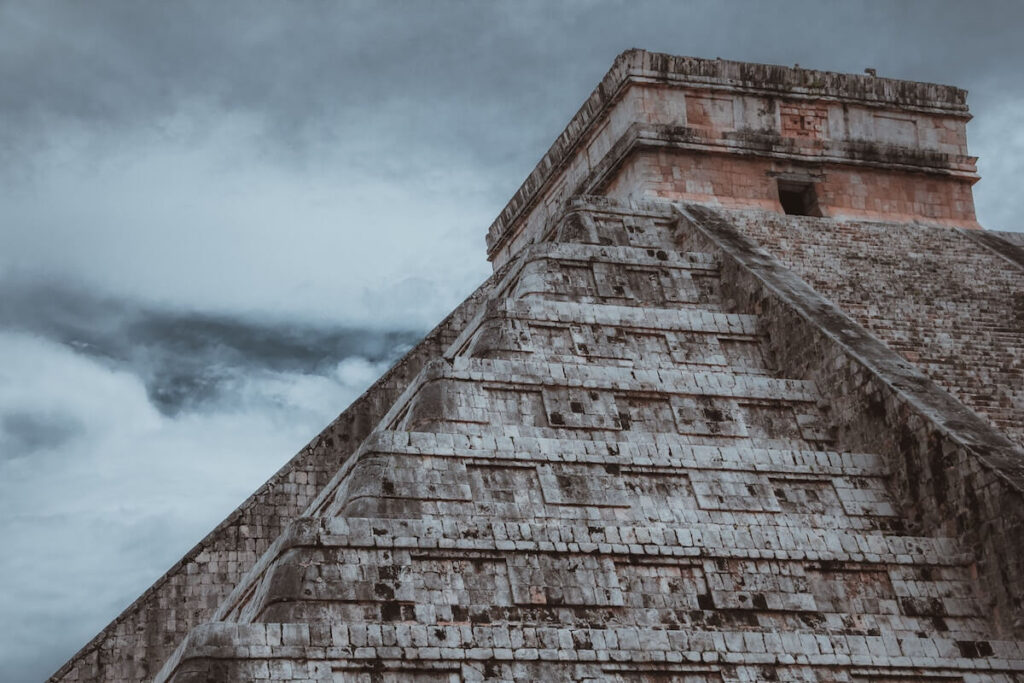 Chichen Itza pyramid close up