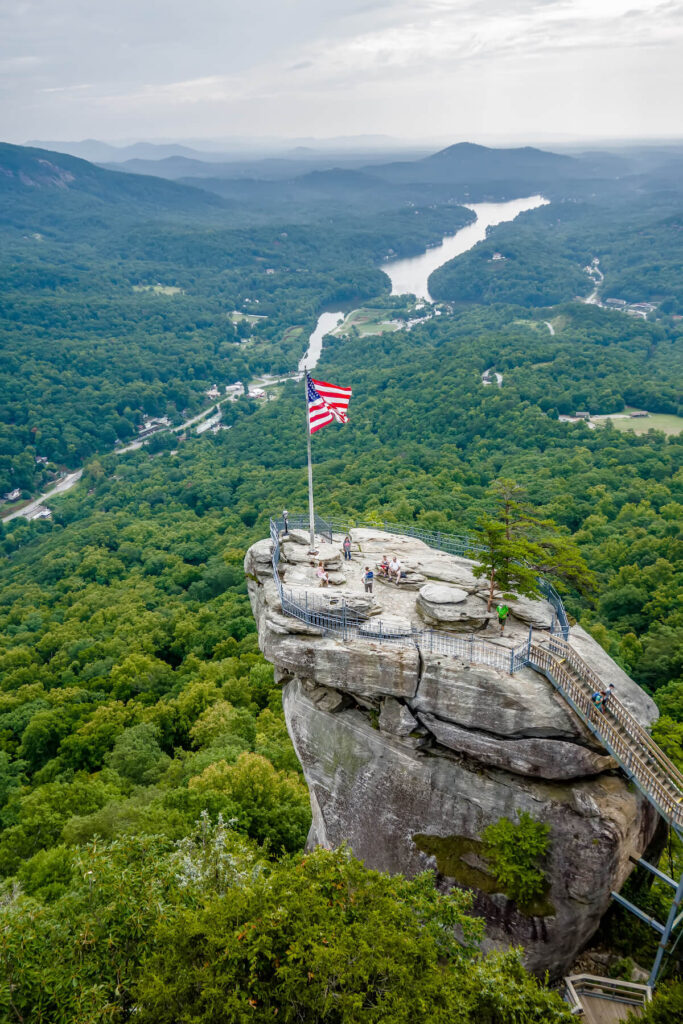 Lake Lure and Chimney Rock landscapes