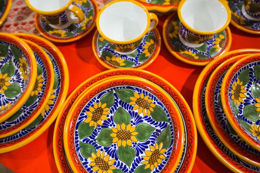 Mexican ceramic tableware