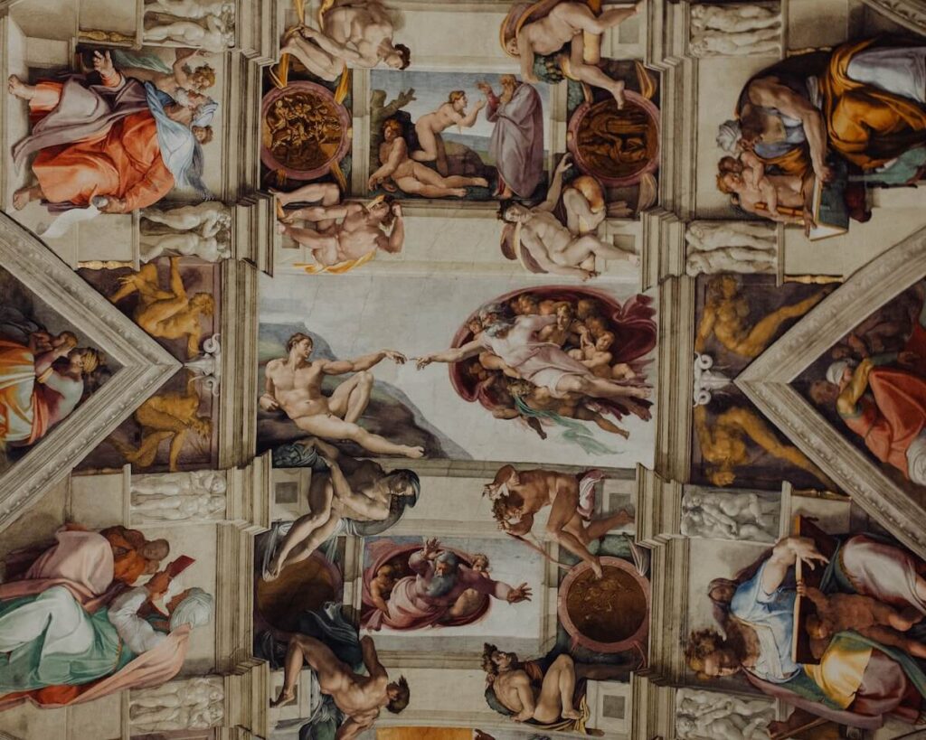Michelangelo’s frescoes on the Sistine Chapel ceiling