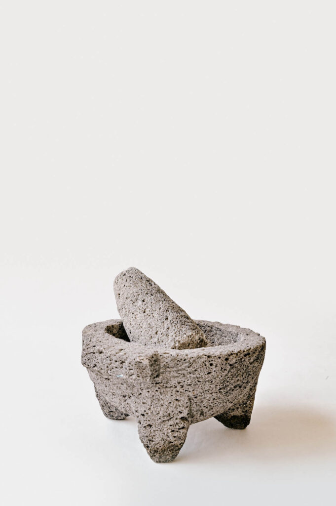 Mexican stone mortar and pestle