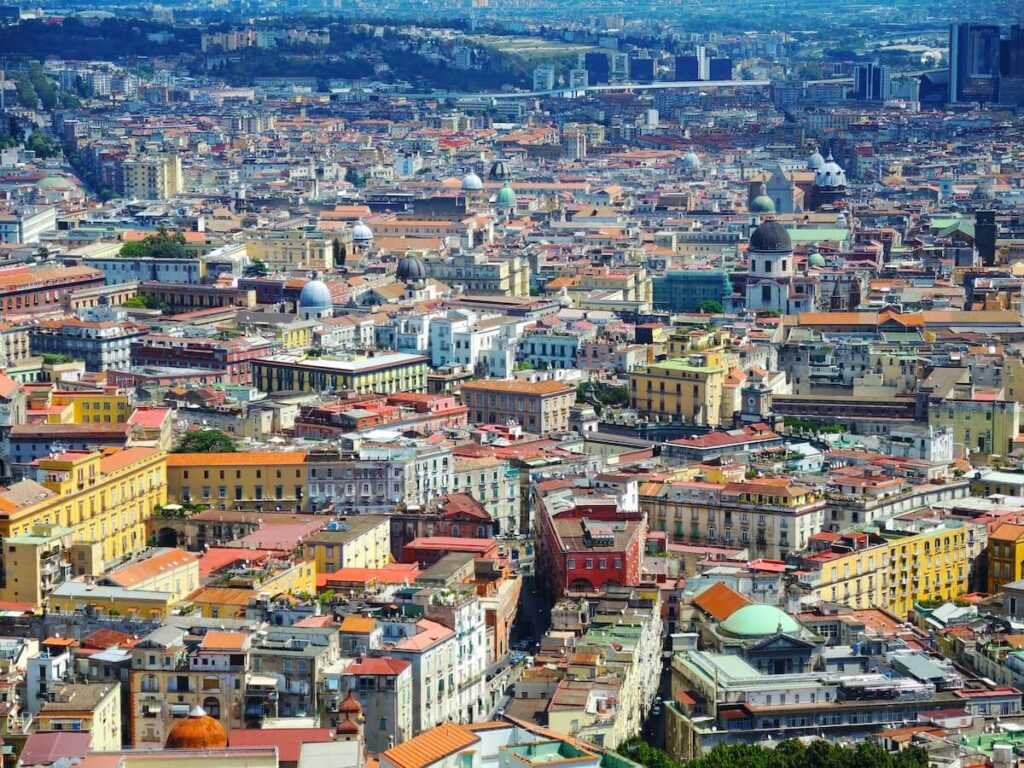 Naples historic core from above