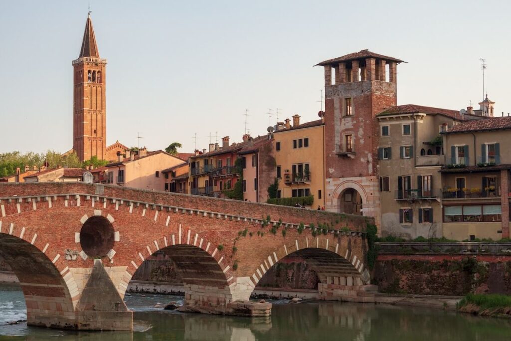 Ponte Pietra and Verona riverfront