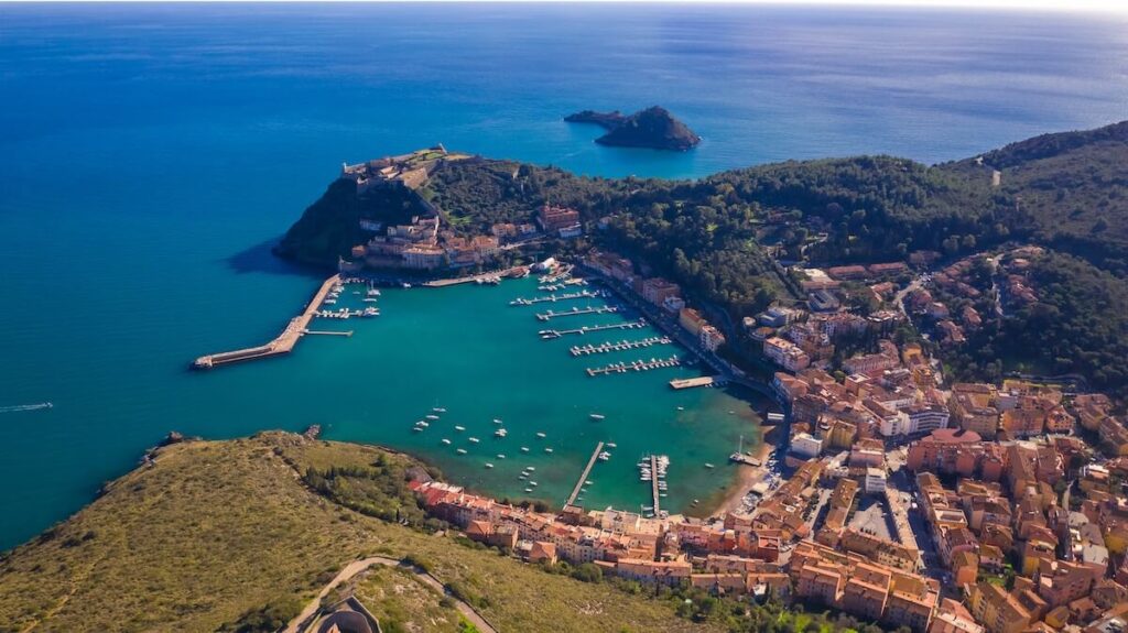 porto ercole birds eye view