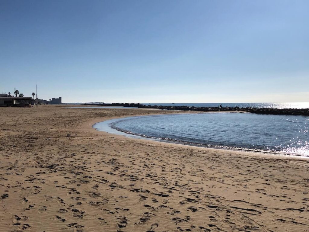 empty beach in santa marinella