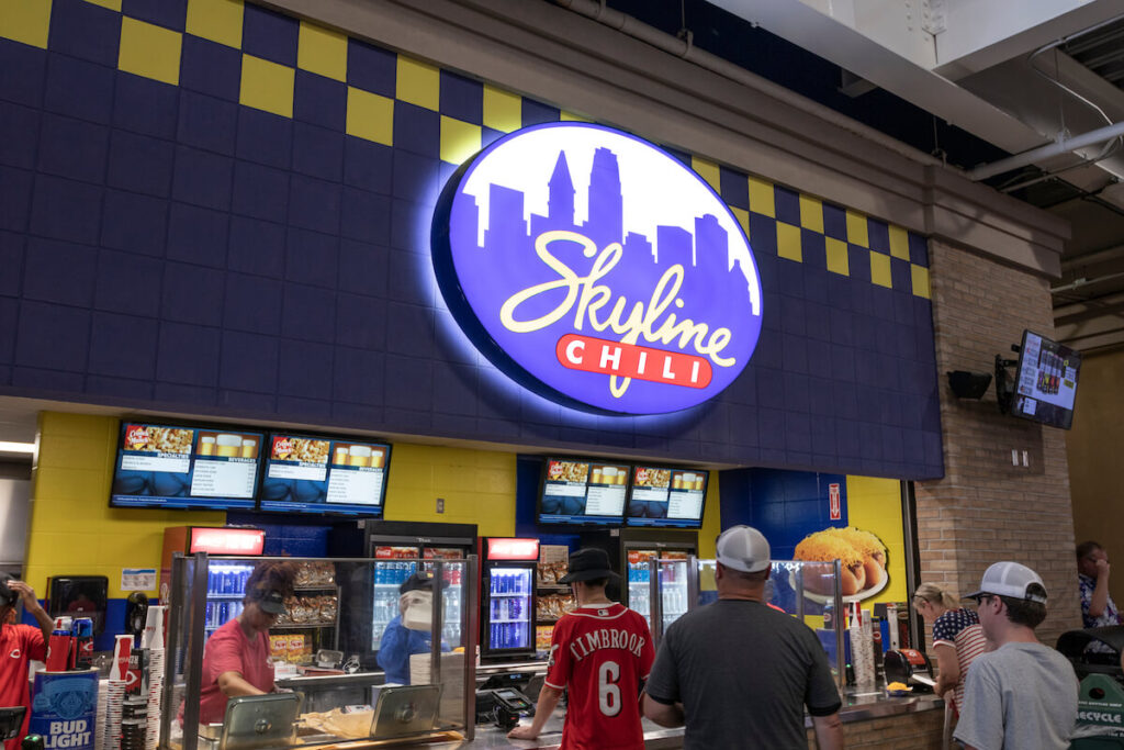 Skyline Chili walk up restaurant, a chain of Cincinnati-style chili restaurants
