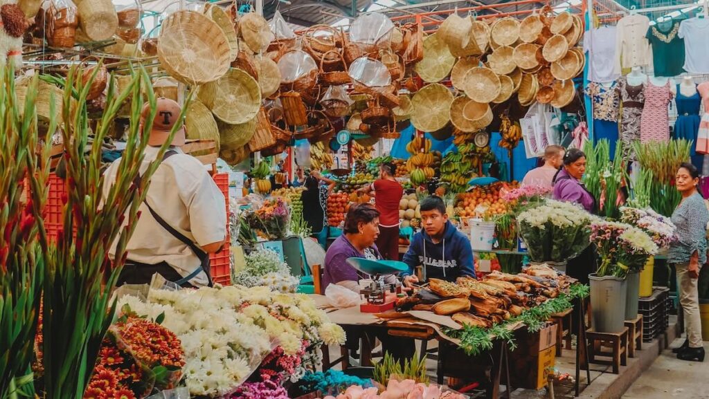 typical market in Mexico