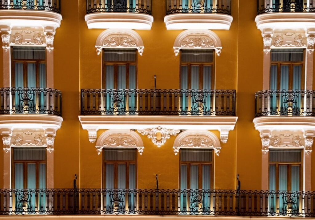 facade of a hotel in Valencia