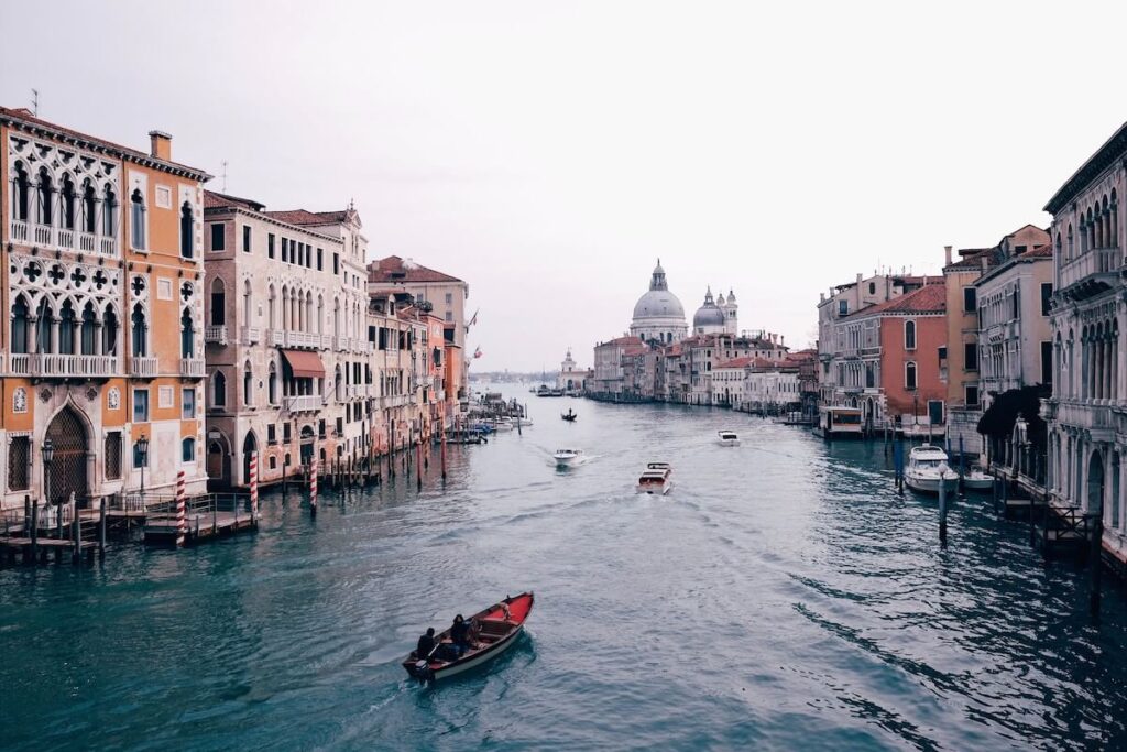 Venice grand canal overcast day