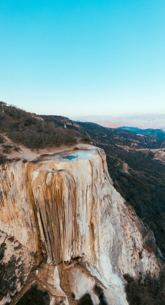 Aerial petrified waterfall