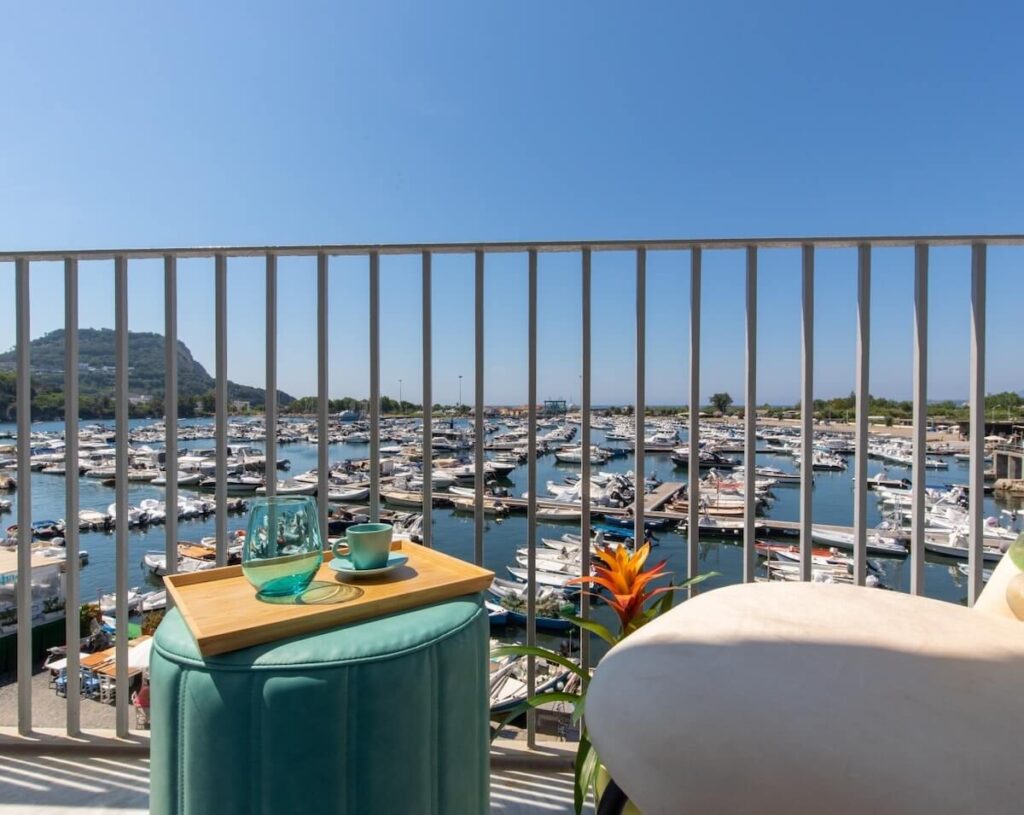 table set for coffee at baia flegrea meuble