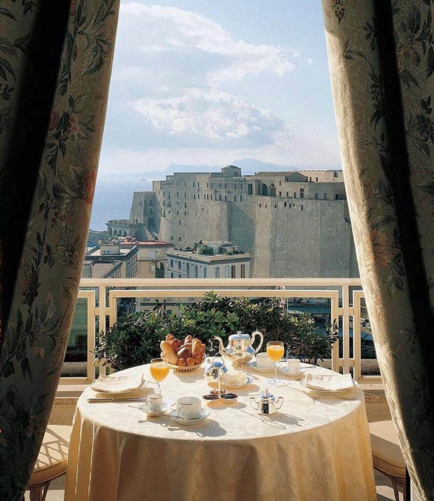 castel dell ovo seen from grand hotel vesuvio room