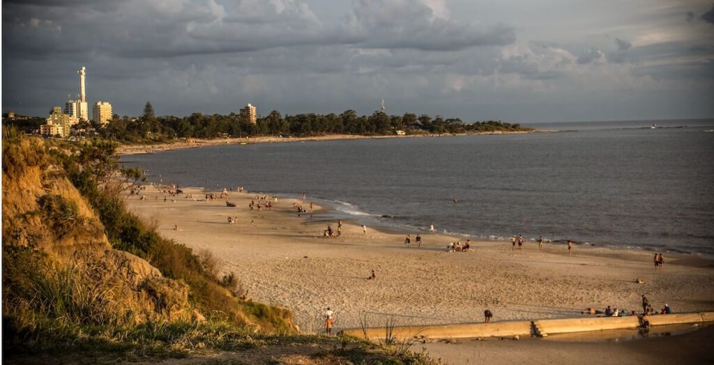 partly cloudy day at atlantida beach