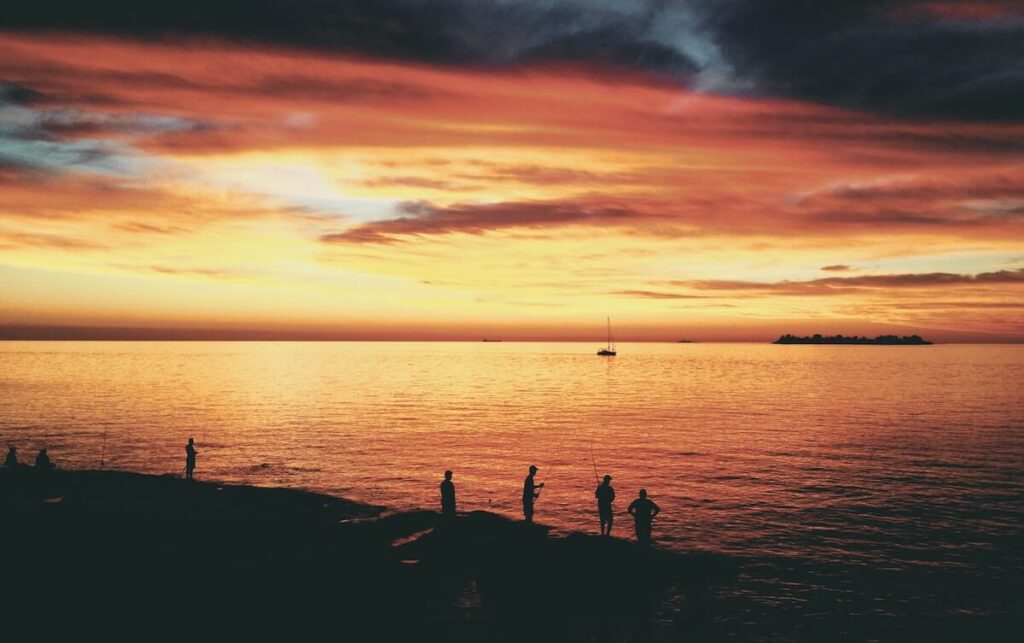 golden hour on the coast of colonia del sacramento