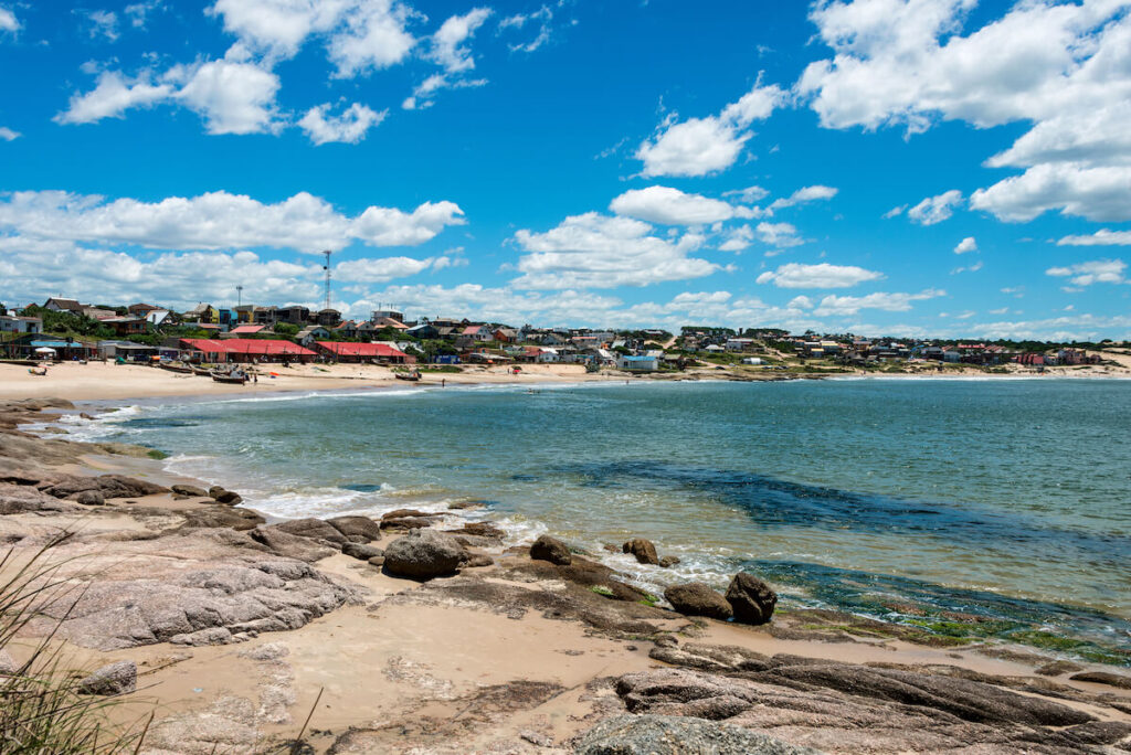 crystal clear waters at punta del diablo beach