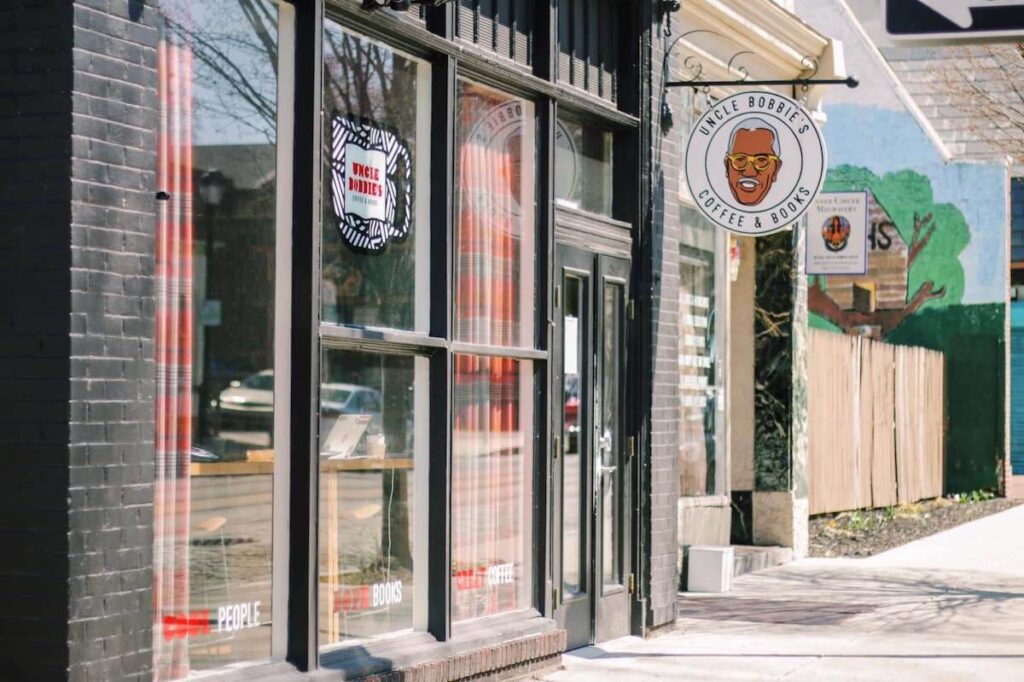 facade of Uncle Bobbie's Coffee and Books