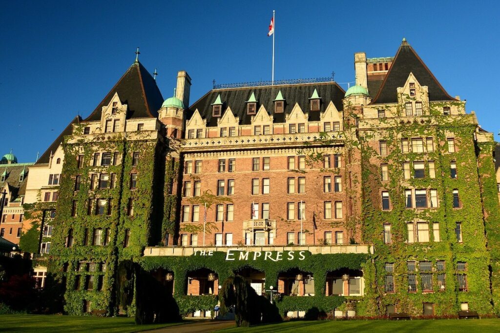 ivy covered brick castle hotel