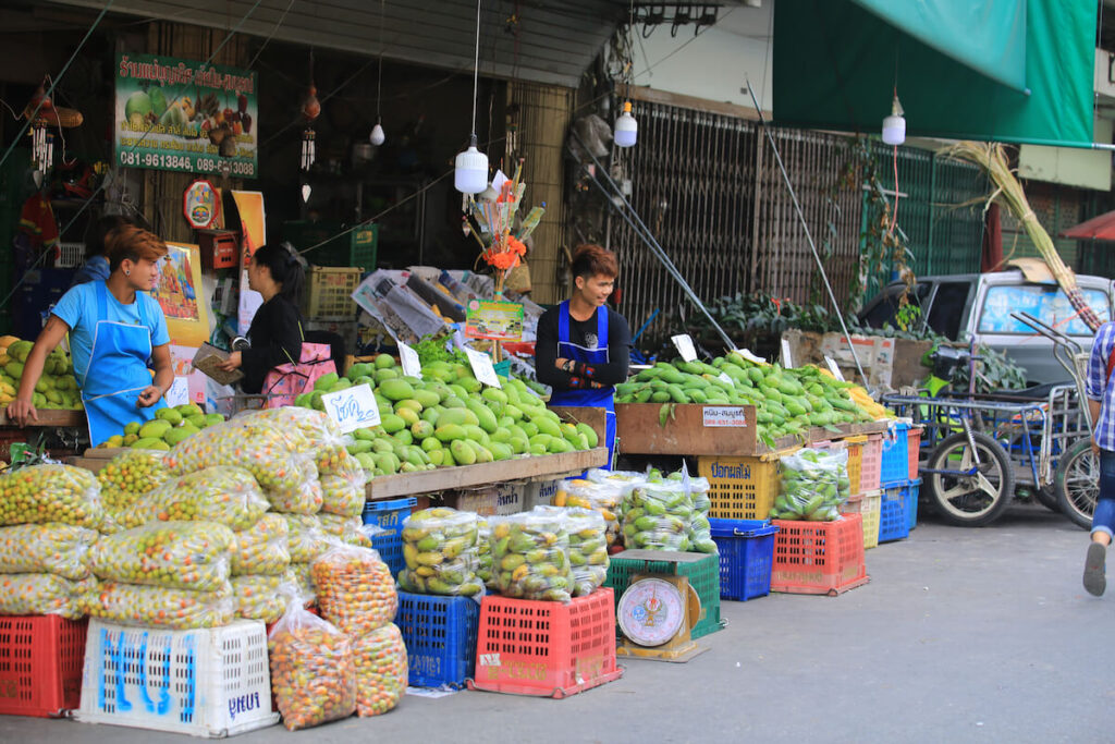 vegetable store in Muang Mai fruit market