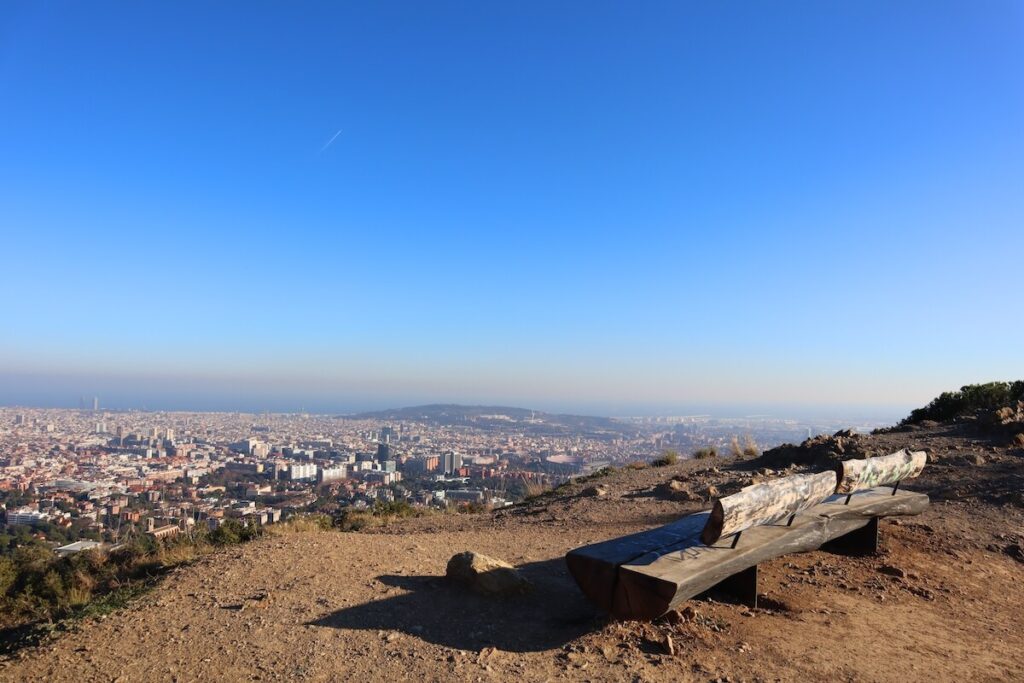 viewpoint of the Collserola mountain in Barcelona