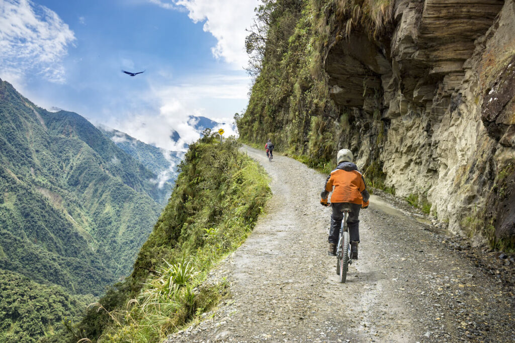 cyclists on death road