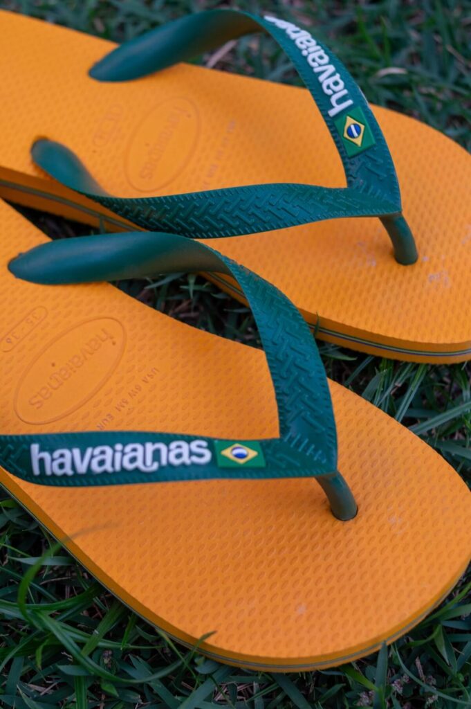 closeup of Brazil-designed Havaianas