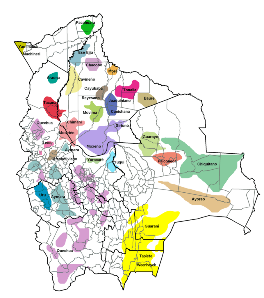 map of indigenous nations of bolivia