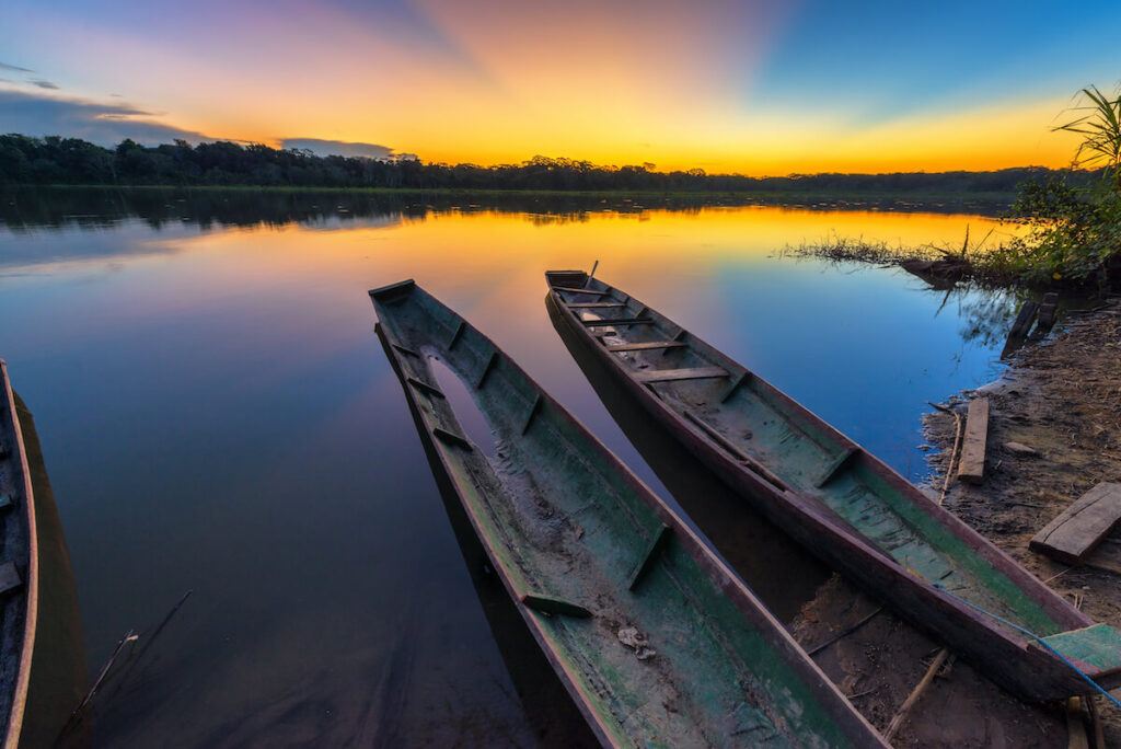 madidi national park at sunset