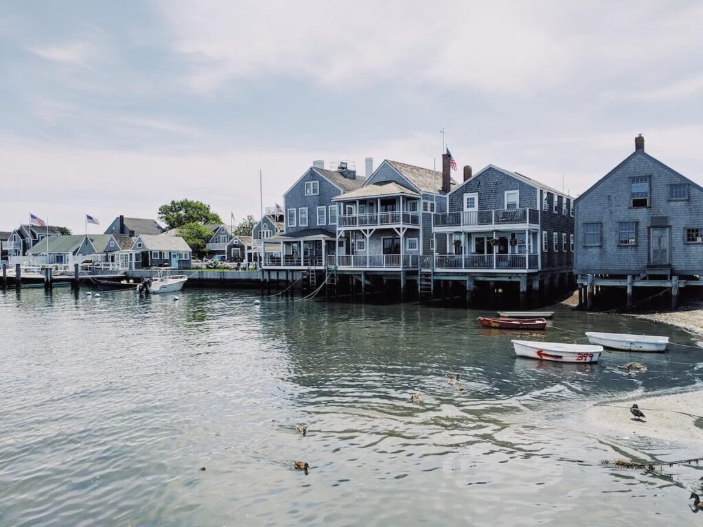 Nantucket harbor homes on the water