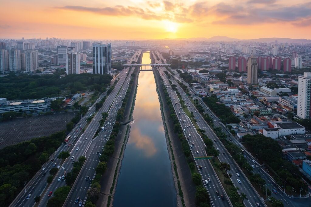 tiete river birds eye view