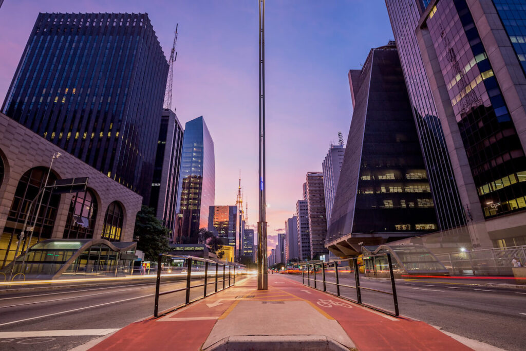 paulista avenue at dusk