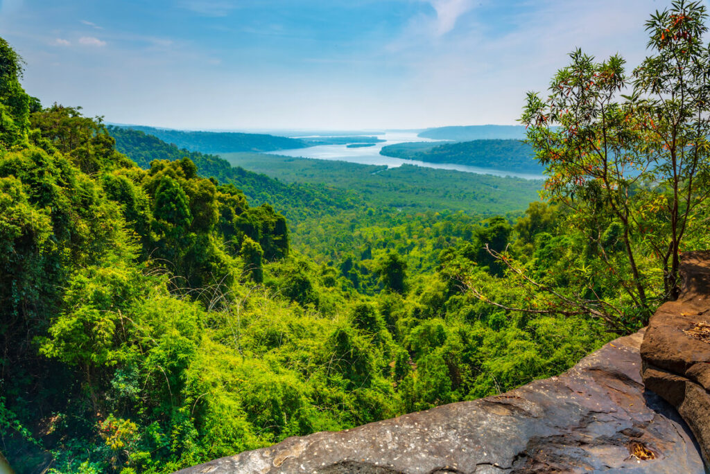 Highland view of Koh Kong seascape in Cambodia