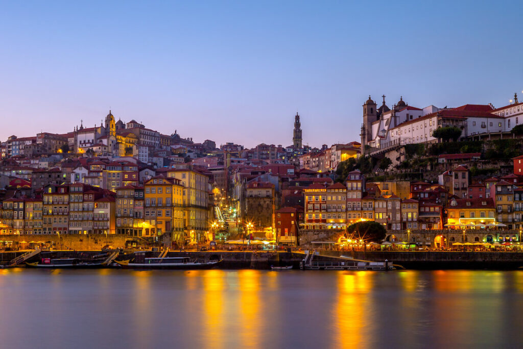 Ribeira Square at Porto by Douro River, Portugal