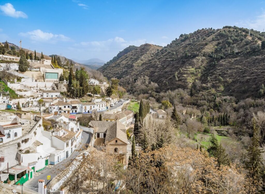 Sacromonte neighborhood in Granada city, Andalusia, Spain