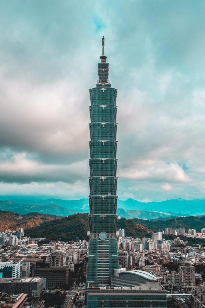 Taipei 101 aerial view