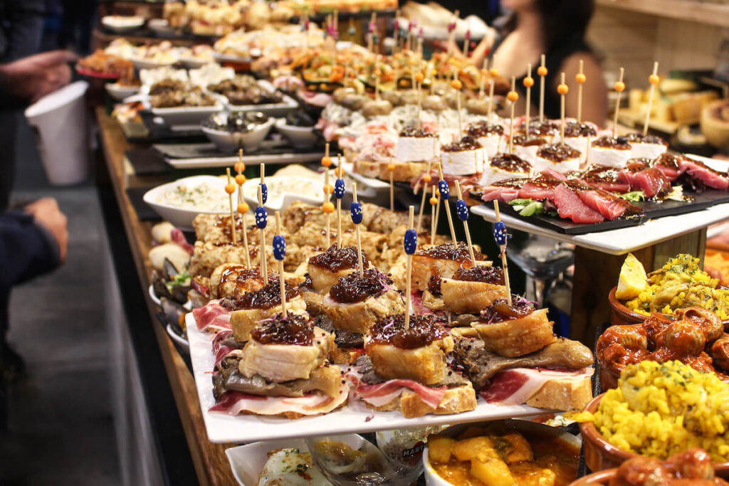 buffet style tapas and pinchos