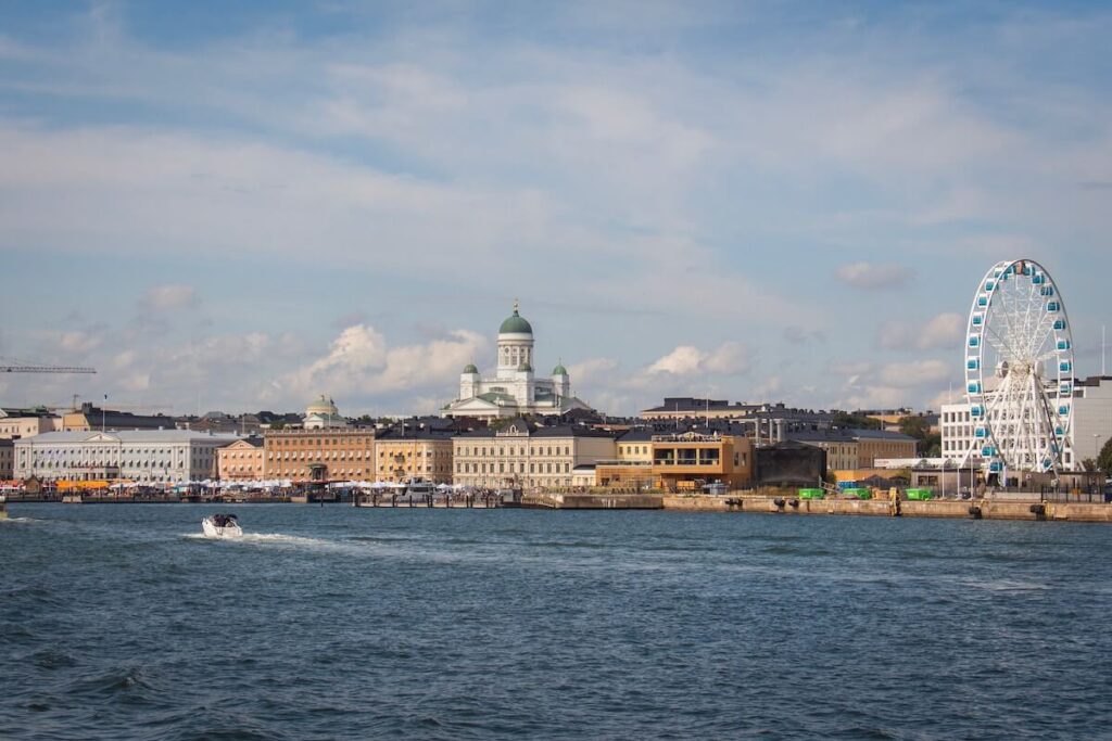 Helsinki skyline by sea